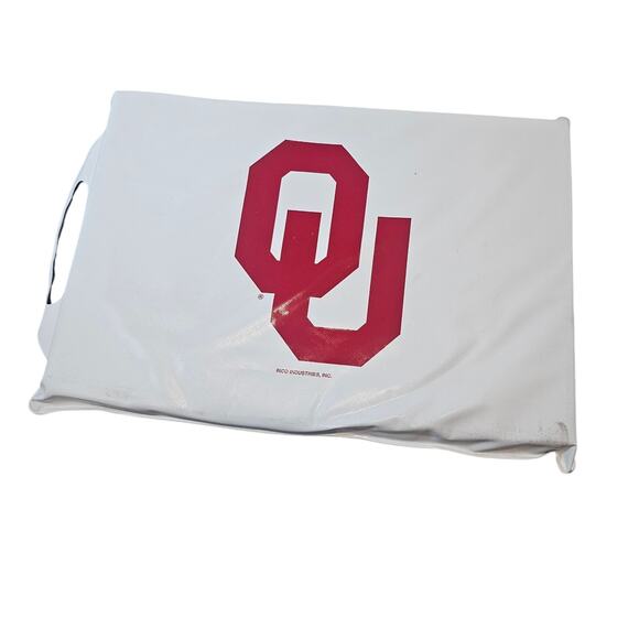 Oklahoma University Vintage Seat Cushion OU Boomer Sooners NCAA SEC 90s Retro - Picture 1 of 13